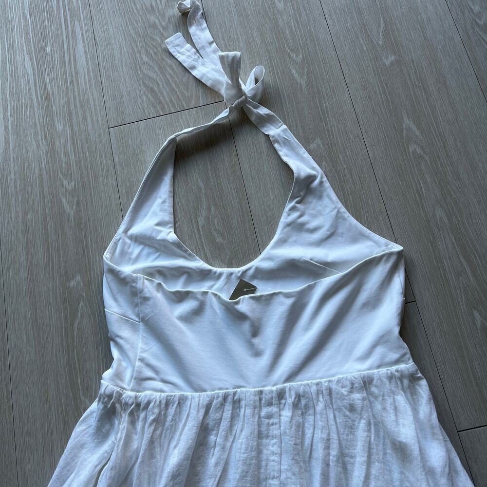 J Crew Mixy Halter Neck Dress Medium White CL648 - Picture 9 of 11